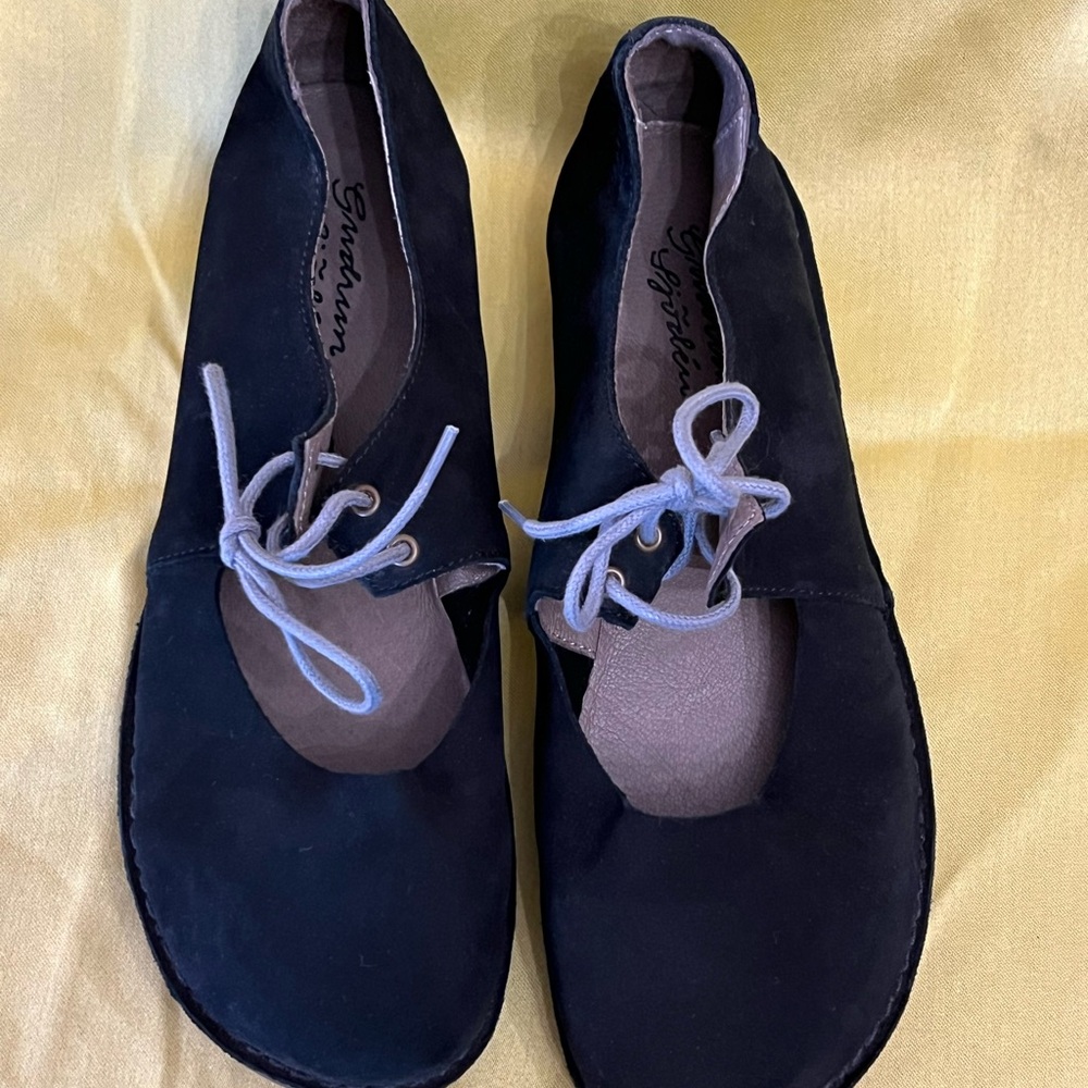 Gudrun Sjoden Black Suede Shoes